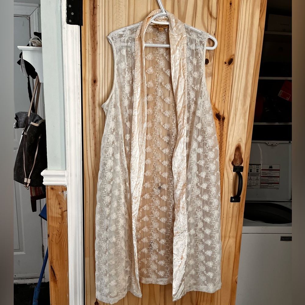 April Cornell Cream Floral duster